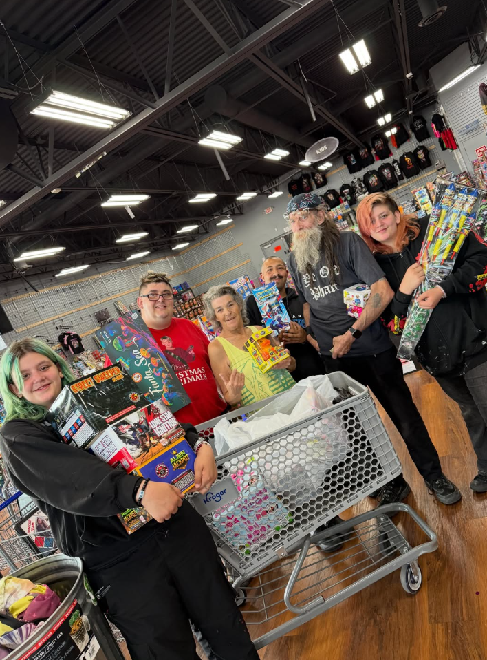 Customer celebration photo: WHOLE SQUAD. WHOLE STORE. WHOLE VIBE.